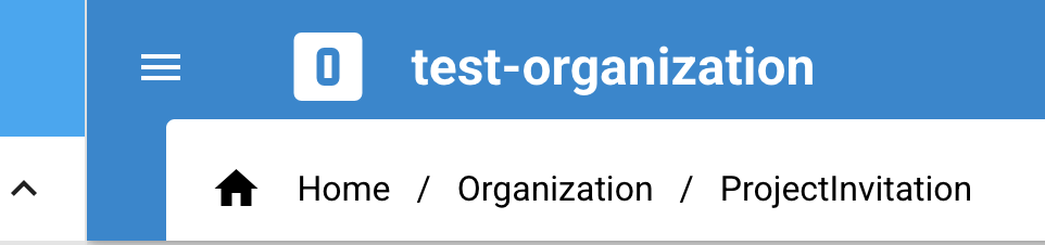 Organizationボタン